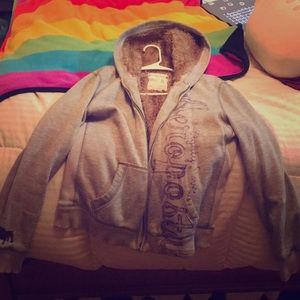 Aeropostle Grey and Purple Winter Jacket